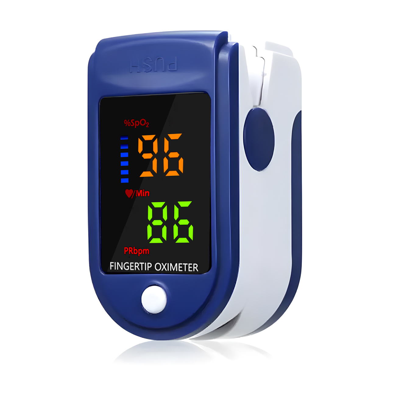 Oxygen Saturation Monitor Fingertip - Oksimeter Jari Portabel 4 Warna, Monitor