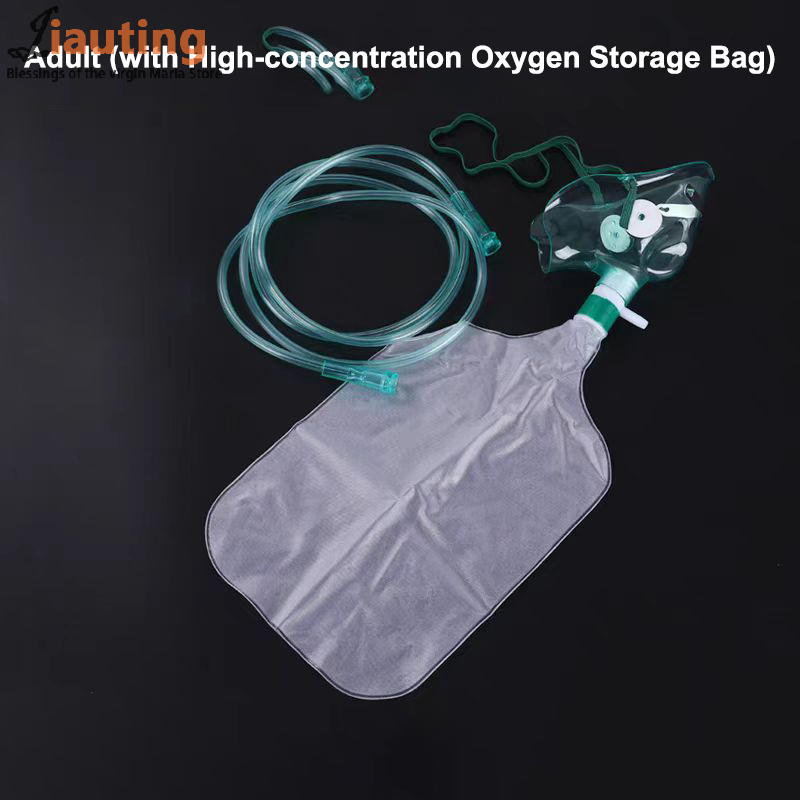 Oxygen Mask Reservoir Bag Adult - 1 Buah Masker Wajah Oksigen Konsentrasi