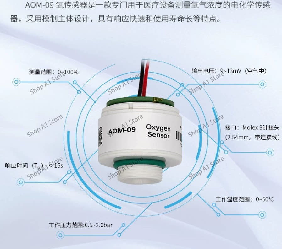 Sensor Oksigen AOM-09 menggant - Oxygen Sensor Cell Replacement ulasan dan harga