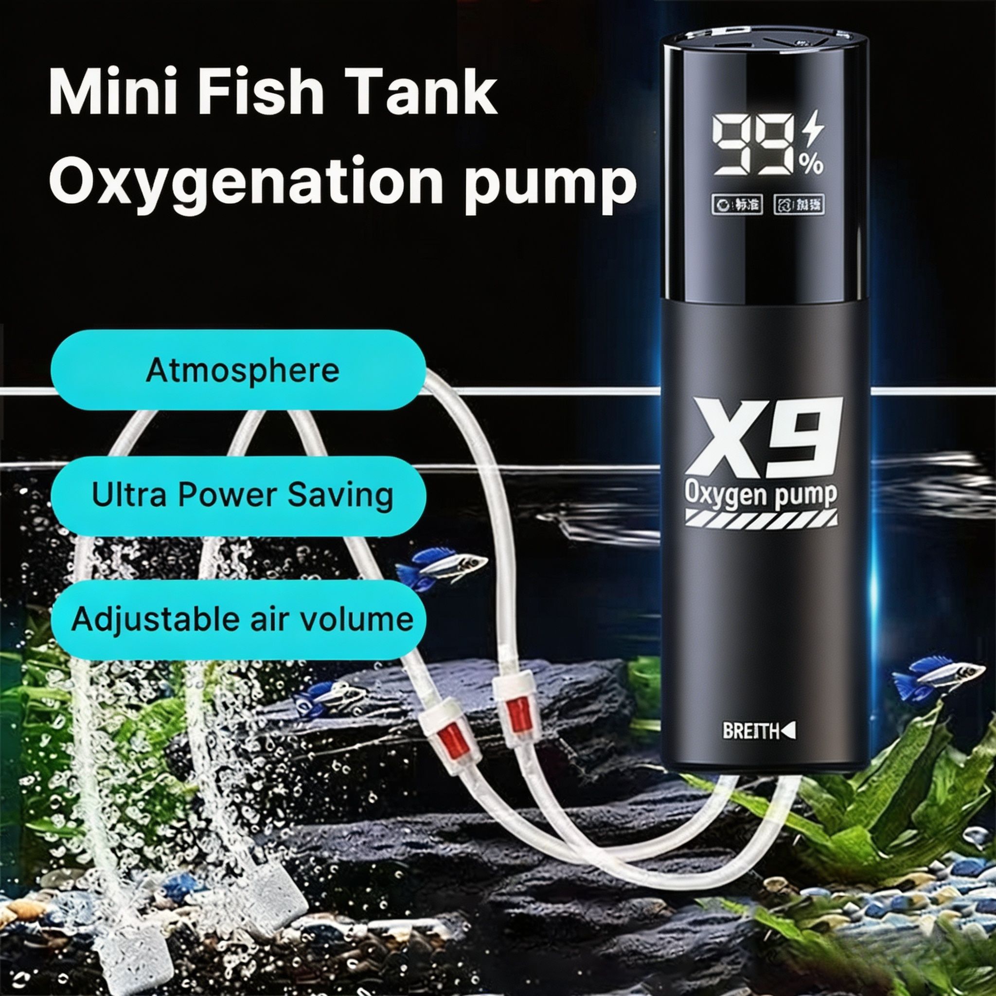 Pompa Oksigen Tangki Ikan Akua - Portable Oxygen Concentrator Battery ulasan dan harga