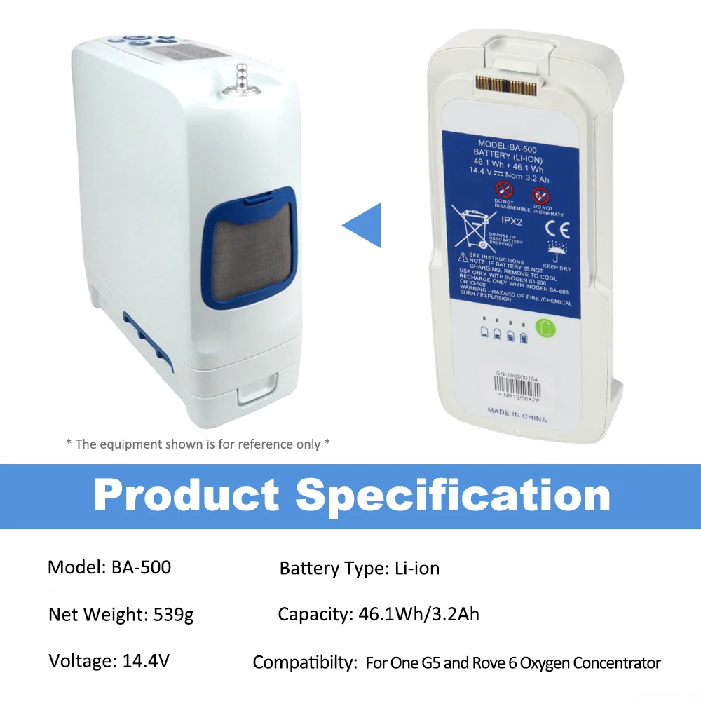 Penggantian Baterai BA-500 8-S - Portable Oxygen Concentrator Battery ulasan dan harga