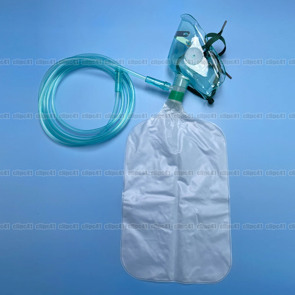 1-10Pcs Masker Wajah Oksigen K - Oxygen Mask Reservoir Bag Adult ulasan dan harga