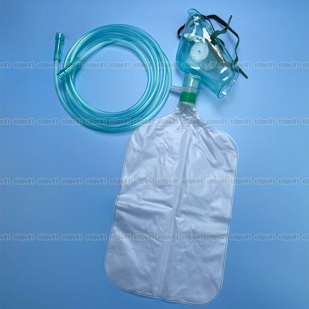 1-10Pcs Masker Wajah Oksigen K - Oxygen Mask Reservoir Bag Adult ulasan dan harga