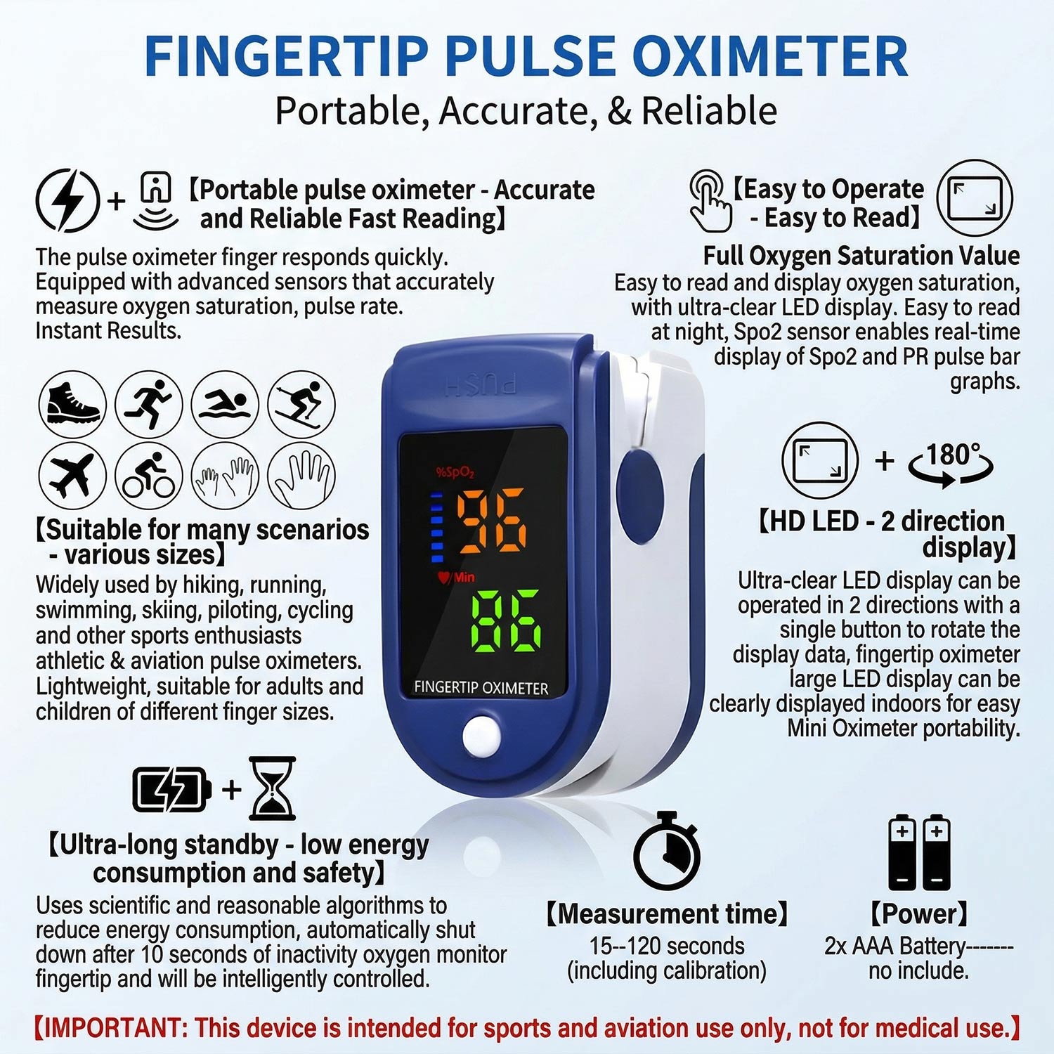 Termometer Dahi Medis, Oksimet - Oxygen Saturation Monitor Fingertip ulasan dan harga